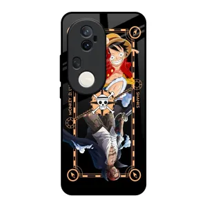 Shanks & Luffy Glass Case for Vivo T4 Ultra 5G Modern Build Soft Surface