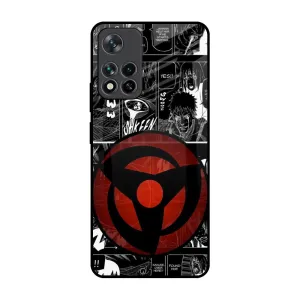 Sharingan Glass Case for Mi 11i Minimal Detail Texture Matte Texture Design