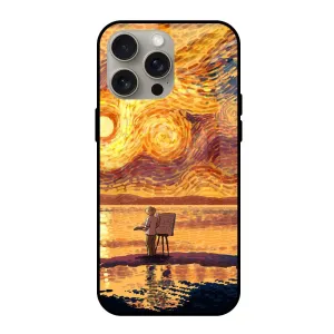 Sunset Vincent Glass Case for iPhone 15 Pro Max Clear Protection