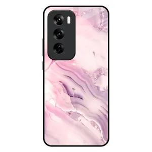 Diamond Pink Gradient Glass Case For Oppo Reno 12 Pro 5G Travel Ready