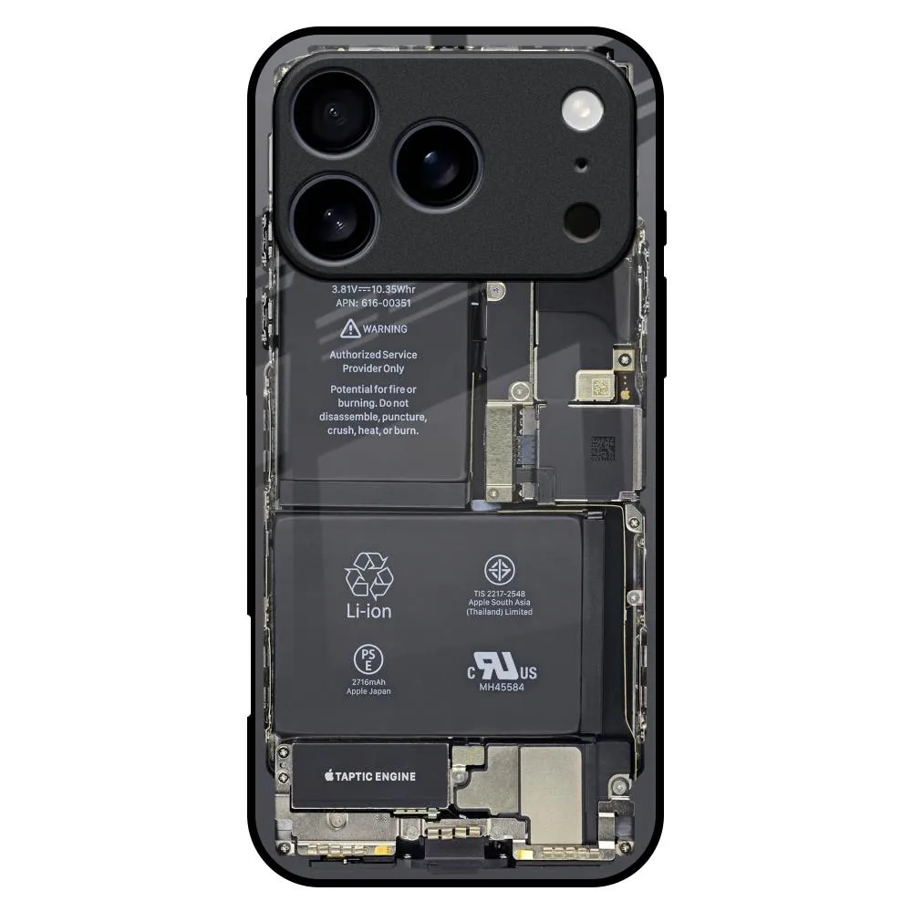 Raised Bezels Light Touch Skeleton Inside Glass Case for iPhone 17 Pro Max