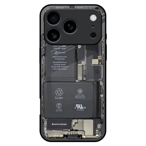 Raised Bezels Light Touch Skeleton Inside Glass Case for iPhone 17 Pro Max