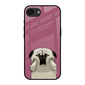 Durable Shell Funny Pug Face Glass Case For Apple iPhone 16e