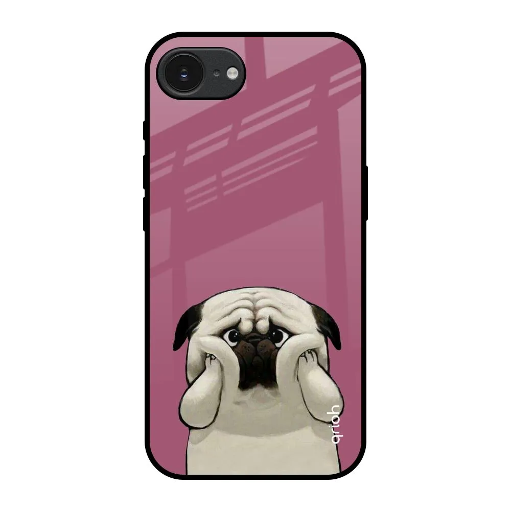 Durable Shell Funny Pug Face Glass Case For Apple iPhone 16e