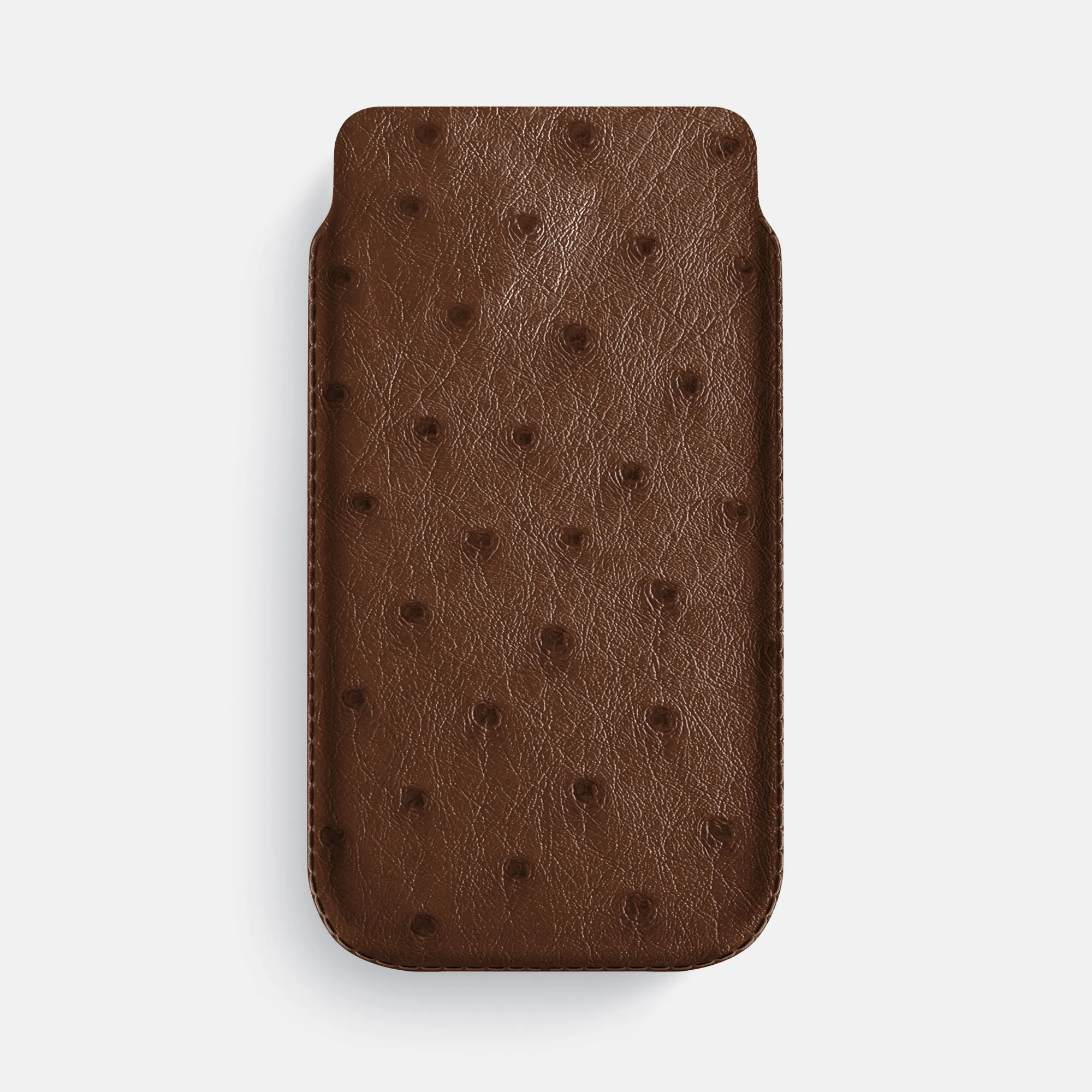 Non Slip Surface Glossy Texture Layer Pouch Case For iPhone 17 Air In Ostrich