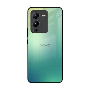Protective Craft Comfort Texture Layer Dusty Green Glass Case for Vivo V25 Pro
