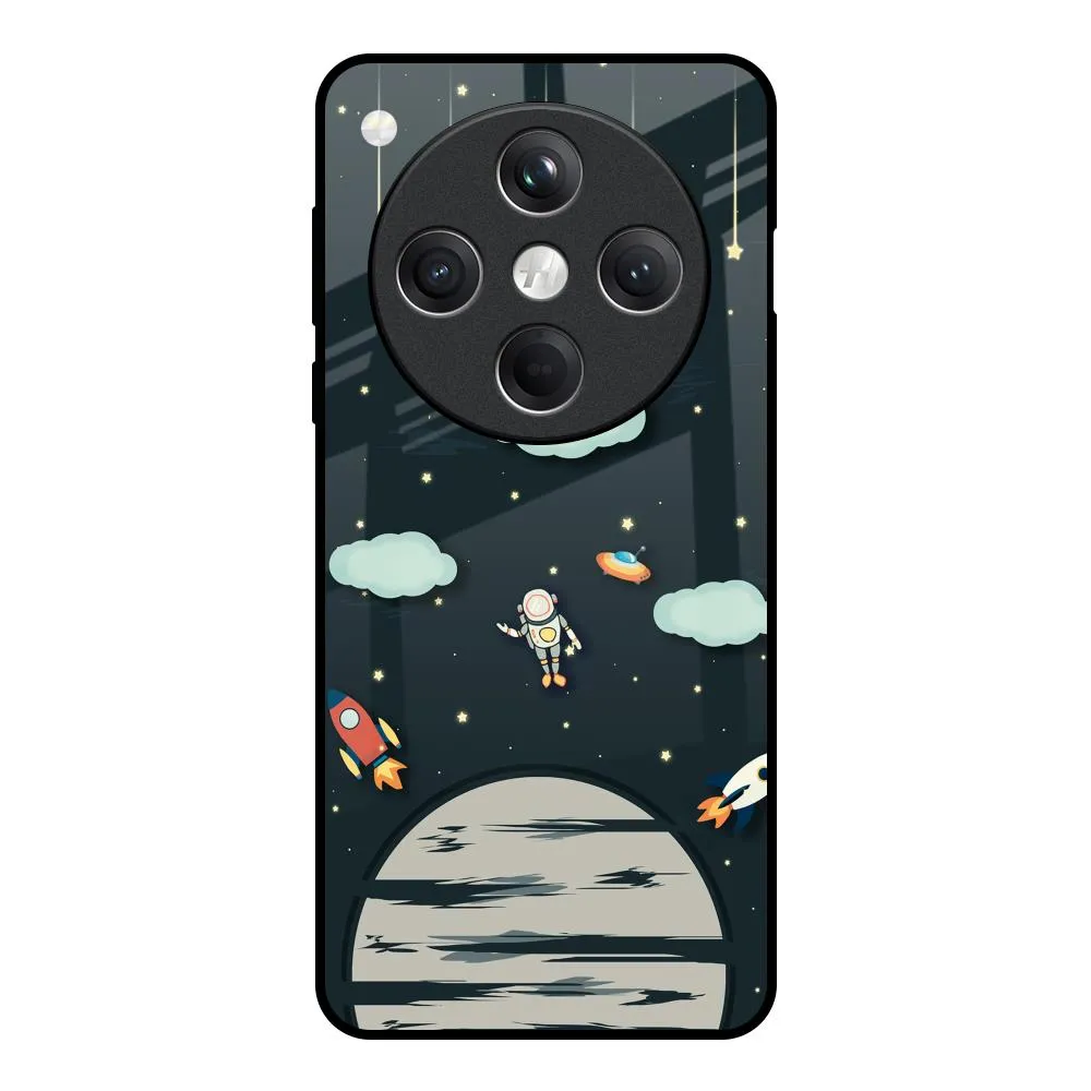 Astronaut Dream Glass Case For Oppo Find X8 5G Matte Texture Finish