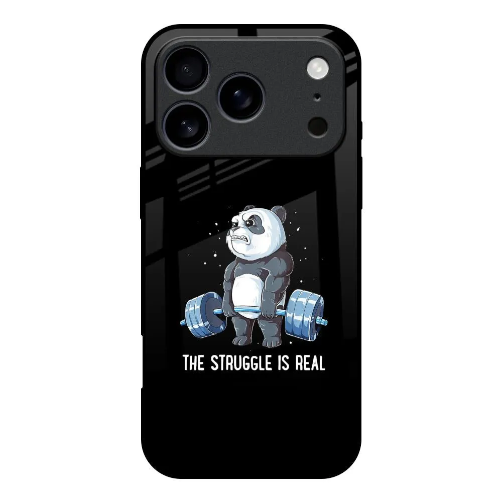 Modern Pattern Style Real Struggle Glass Case for iPhone 17 Pro