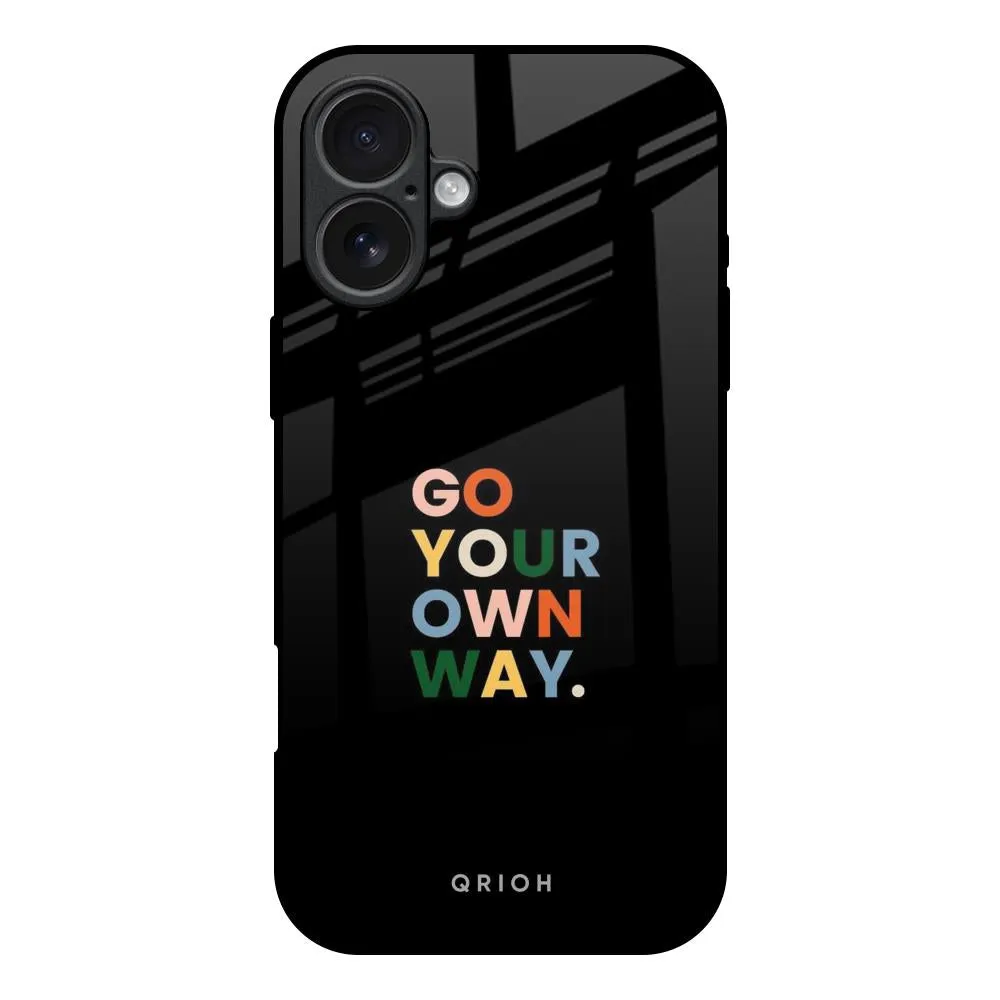 Go Your Own Way Glass Case for iPhone 17 Work Essentials Luxury Coating