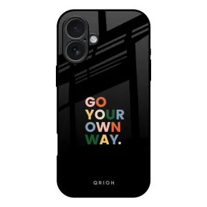 Go Your Own Way Glass Case for iPhone 17 Work Essentials Luxury Coating