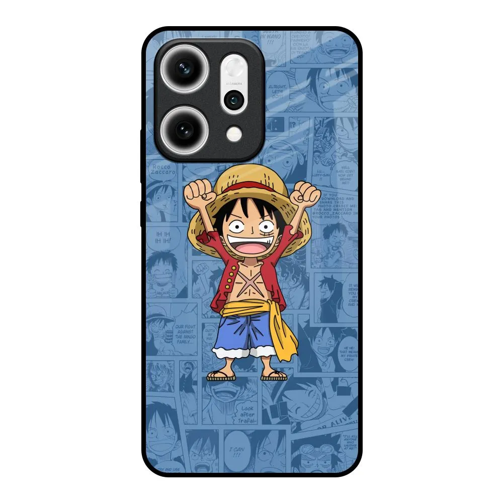 Smooth Grip Layer Chubby Anime Glass Case for Oppo Reno14 5G