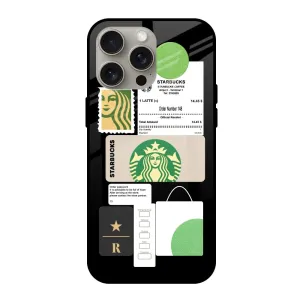 Coffee Latte Glass Case for iPhone 15 Pro Max Stylish Layer Hybrid Finish Texture