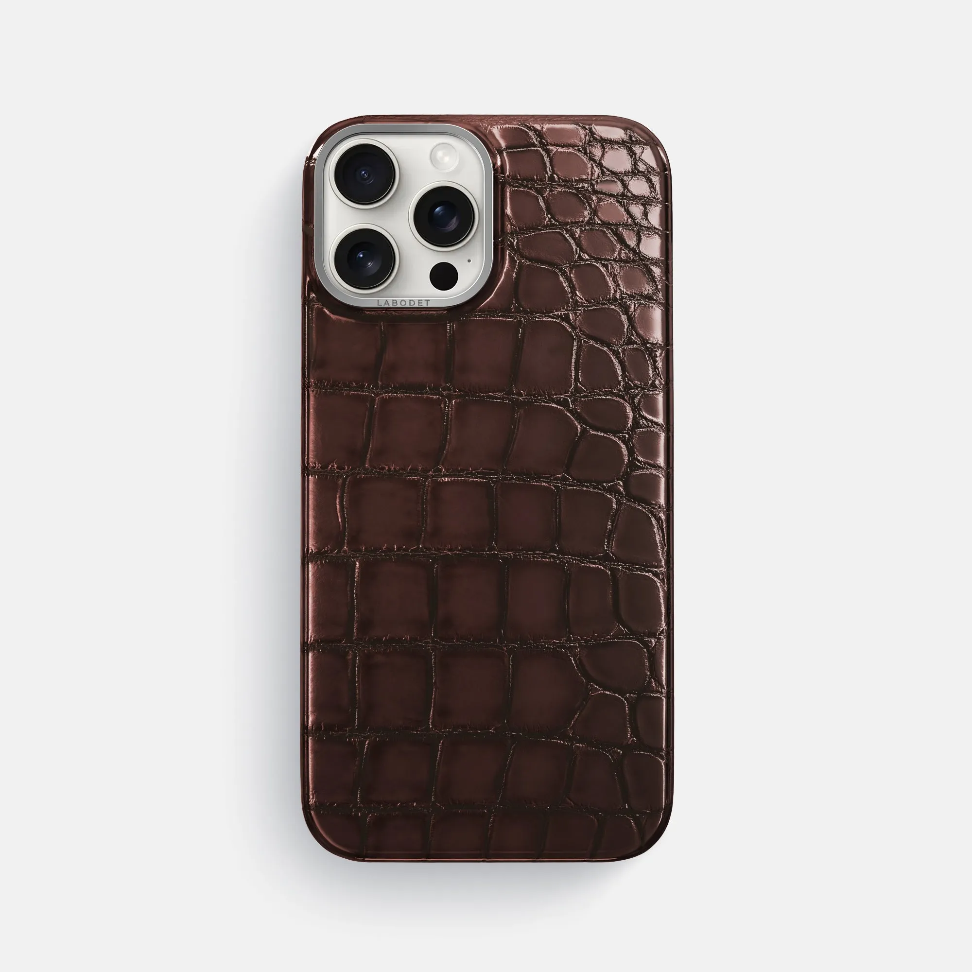 Minimal Build Texture Classic Case For iPhone 16 Pro Max In Patina Alligator