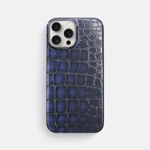 Elegant Texture Hybrid Pattern Texture Classic Case For iPhone 16 Pro Max In Patina Alligator