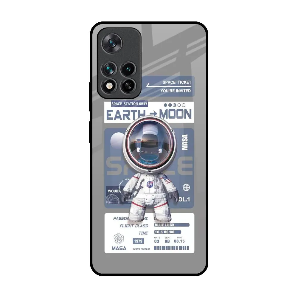 Stylish Aesthetic Premium Look Space Flight Pass Glass Case for Mi 11i