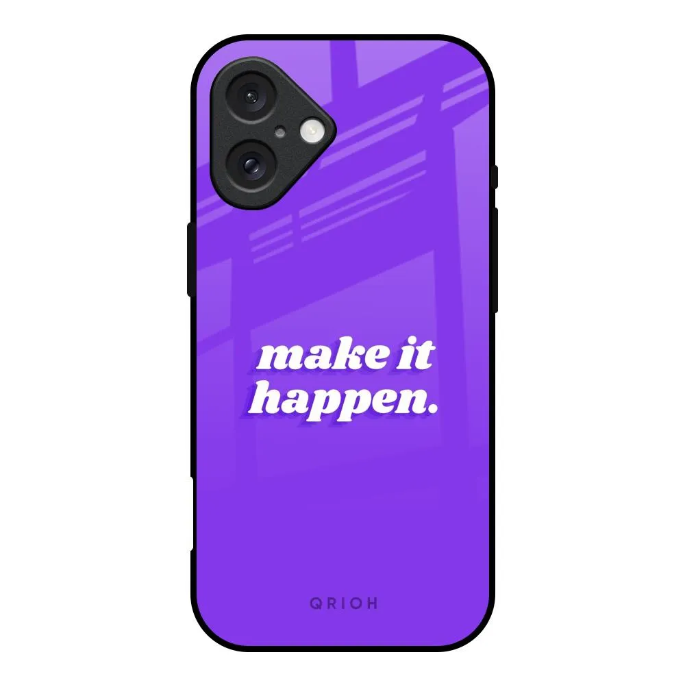 Make it Happen Glass Case for iPhone 16 Protective Layering