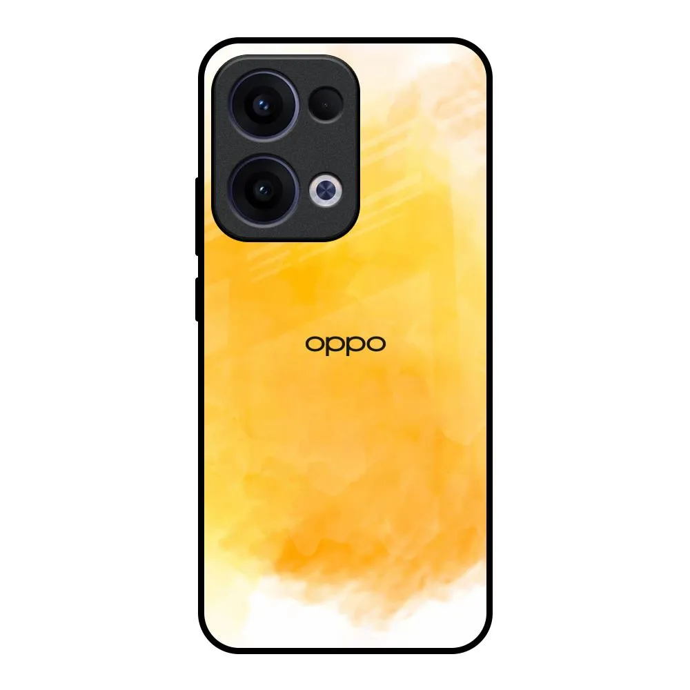 Premium Surface Finish Hybrid Look Rustic Orange Glass Case for Oppo Reno13 5G