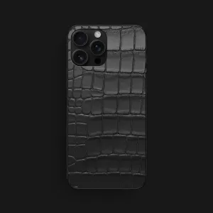 Slim Case Edition Black For iPhone 16 Pro Max In Alligator Unique Artwork