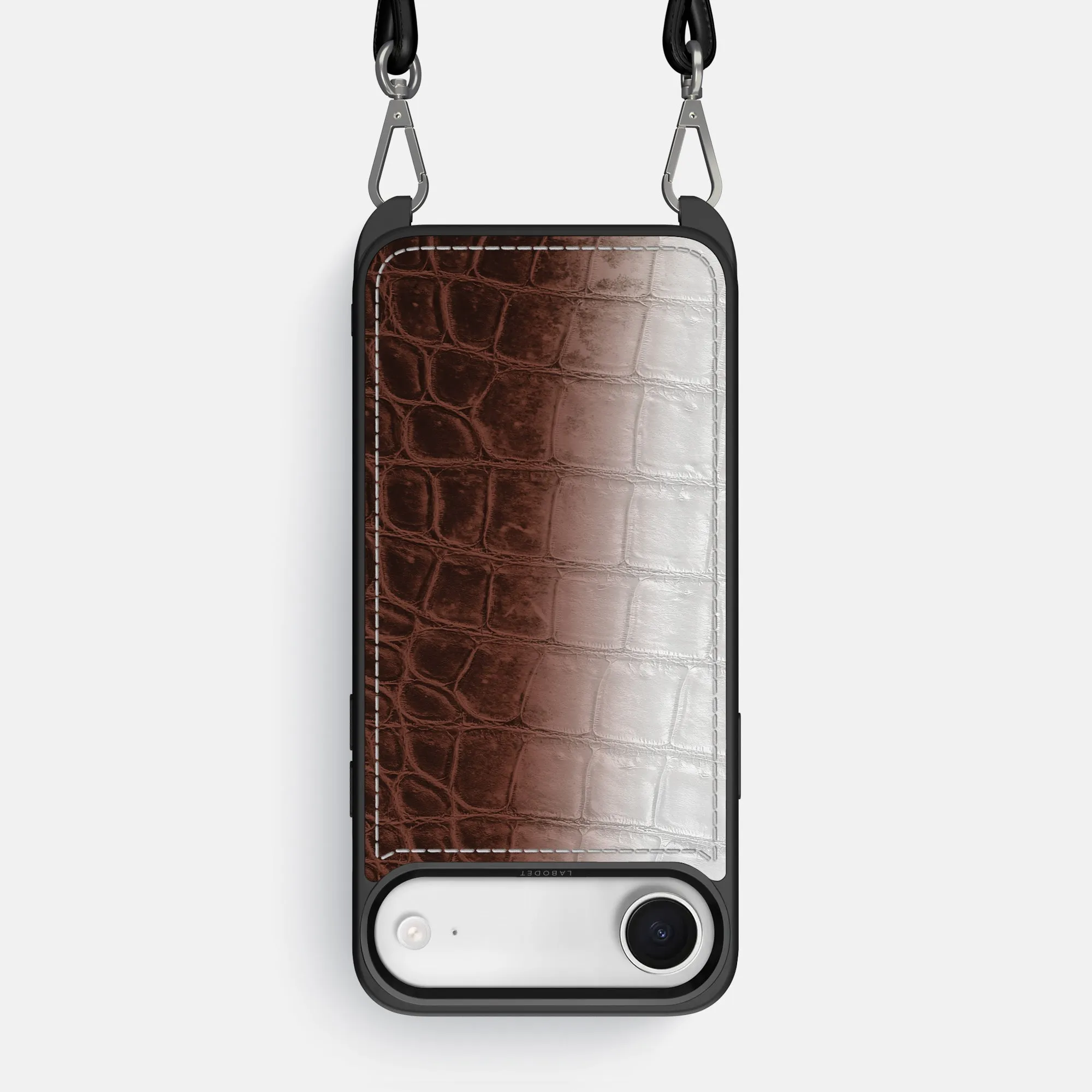 Refined Craftsmanship Full Coverage Crossbody Sport Case For iPhone 17 Air In Himalayan Crocodile