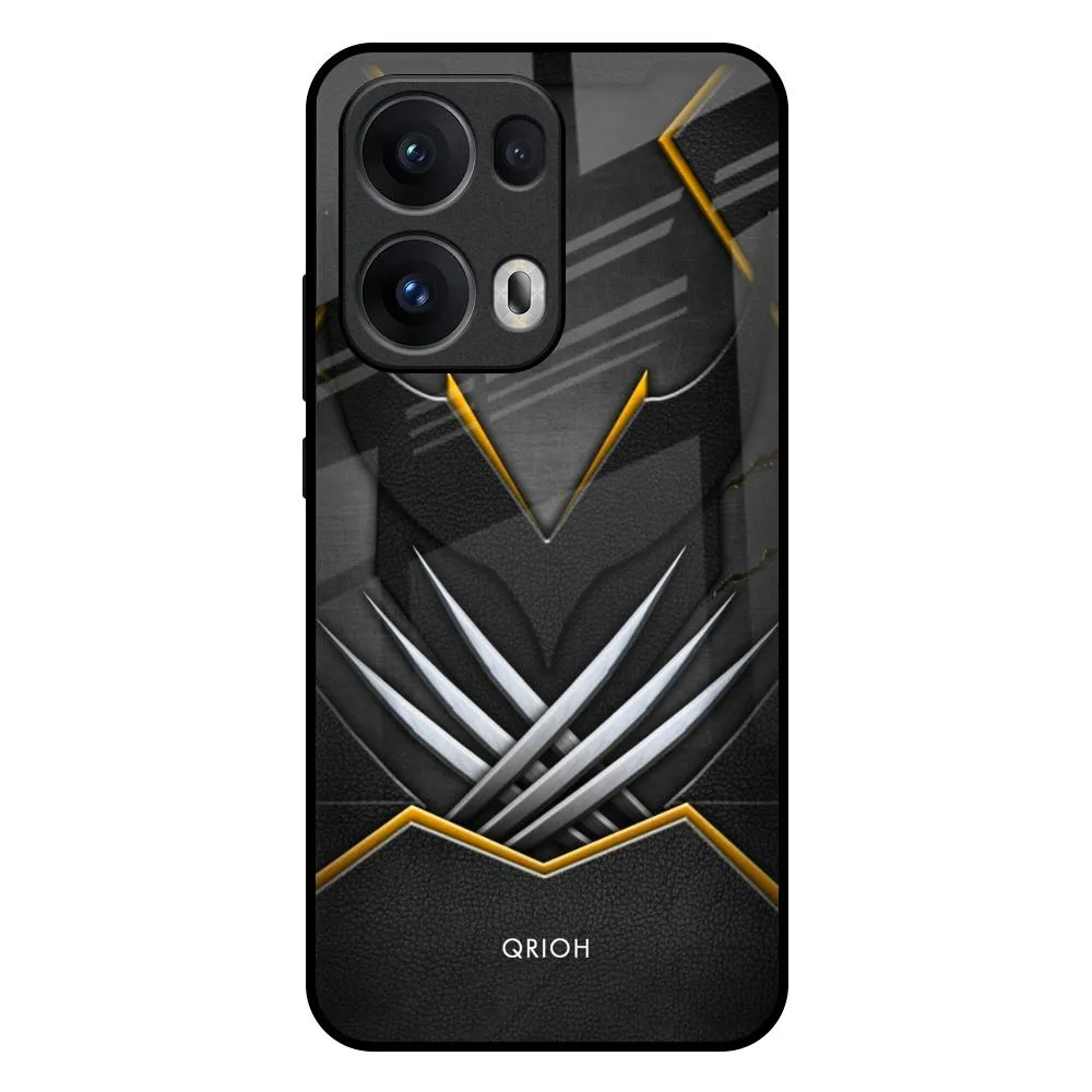 Shock Surface Black Warrior Glass Case for Oppo Reno13 Pro 5G