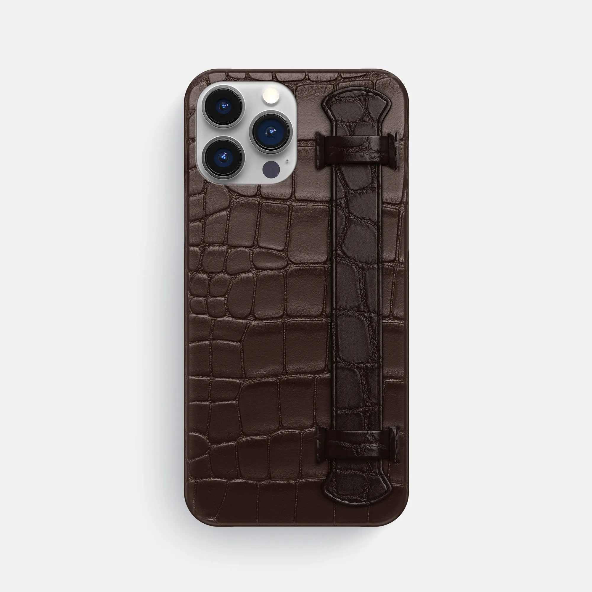 Refined Texture Slim Handle Case For iPhone 16 Pro Max In Alligator