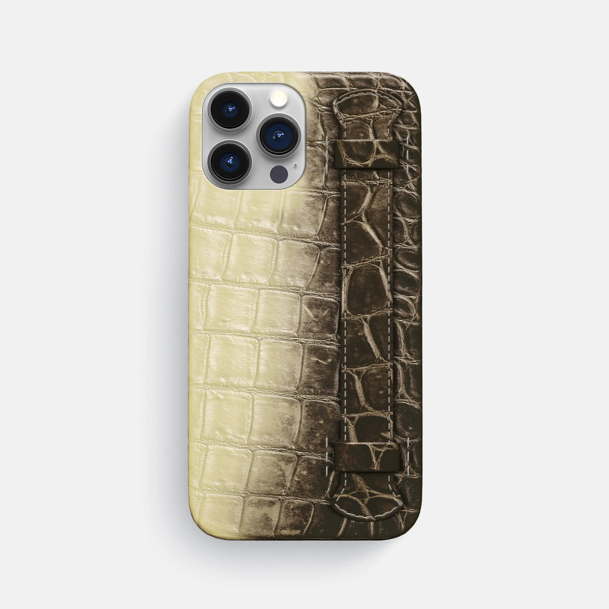 Slim Handle Case For iPhone 16 Pro Max In Himalayan Crocodile Soft Edge
