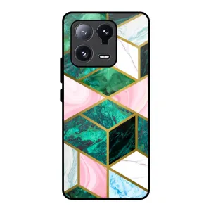 Seamless Green Marble Glass Case for Mi 13 Pro Crystal Finish