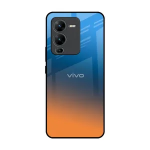 Sunset Of Ocean Glass Case for Vivo V25 Pro Outdoor Travel Durable Detail