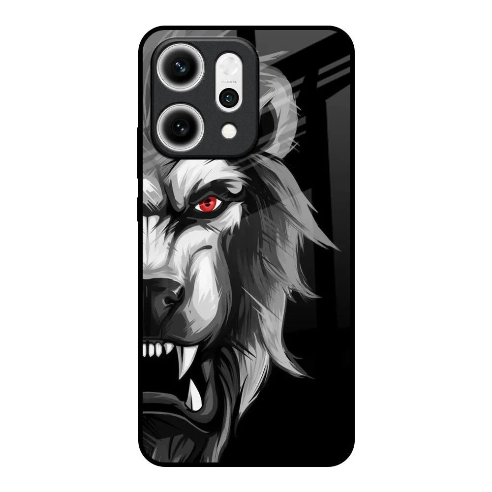 Wild Lion Glass Case for Oppo Reno14 5G Raised Bezels