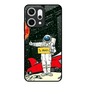 Astronaut on Mars Glass Case for Oppo Reno14 5G Durable Edge Texture