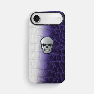 Classic Case With Titanium Skull For iPhone 17 Air In Himalayan Crocodile Durable Look