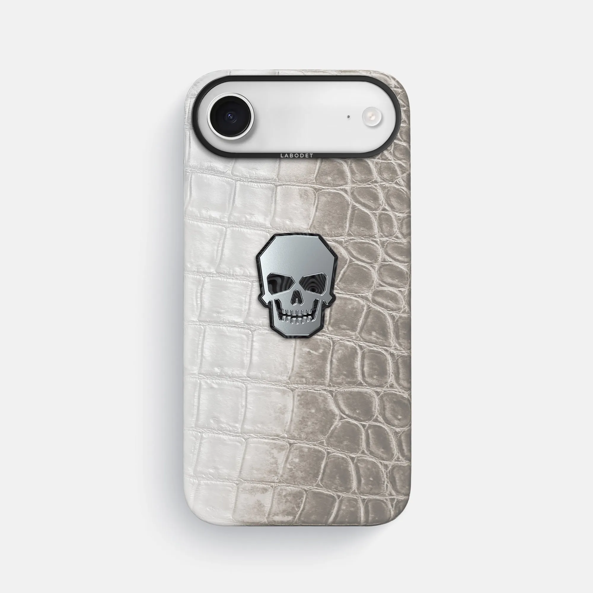 Classic Case With Titanium Skull For iPhone 17 Air In Himalayan Crocodile Stylish Aesthetic
