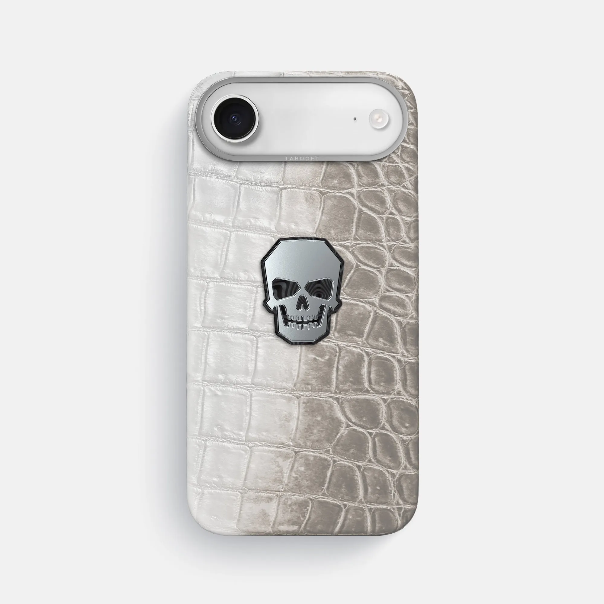 Shock Absorption Layer Outdoor Travel Classic Case With Titanium Skull For iPhone 17 Air In Himalayan Crocodile
