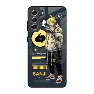 Casual Wear Soft Feelings Cool Sanji Glass Case for Samsung Galaxy S21 FE 5G