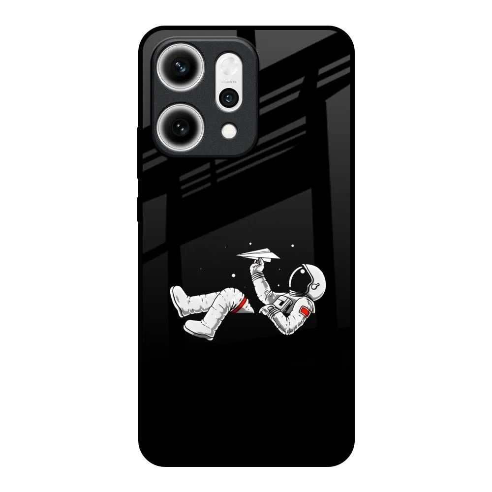 Space Traveller Glass Case for Oppo Reno14 5G Strong Outline Tight Fit