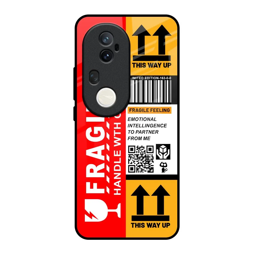 Polished Style Handle With Care Glass Case for Vivo T4 Ultra 5G