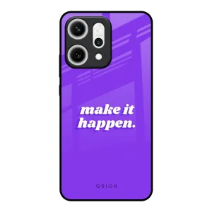 Make it Happen Glass Case for Oppo Reno14 5G Soft Grip Everyday Protection