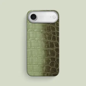 Refined Pattern Shock Resistant Classic Case Celadon Green For iPhone 17 Air In Himalayan Crocodile