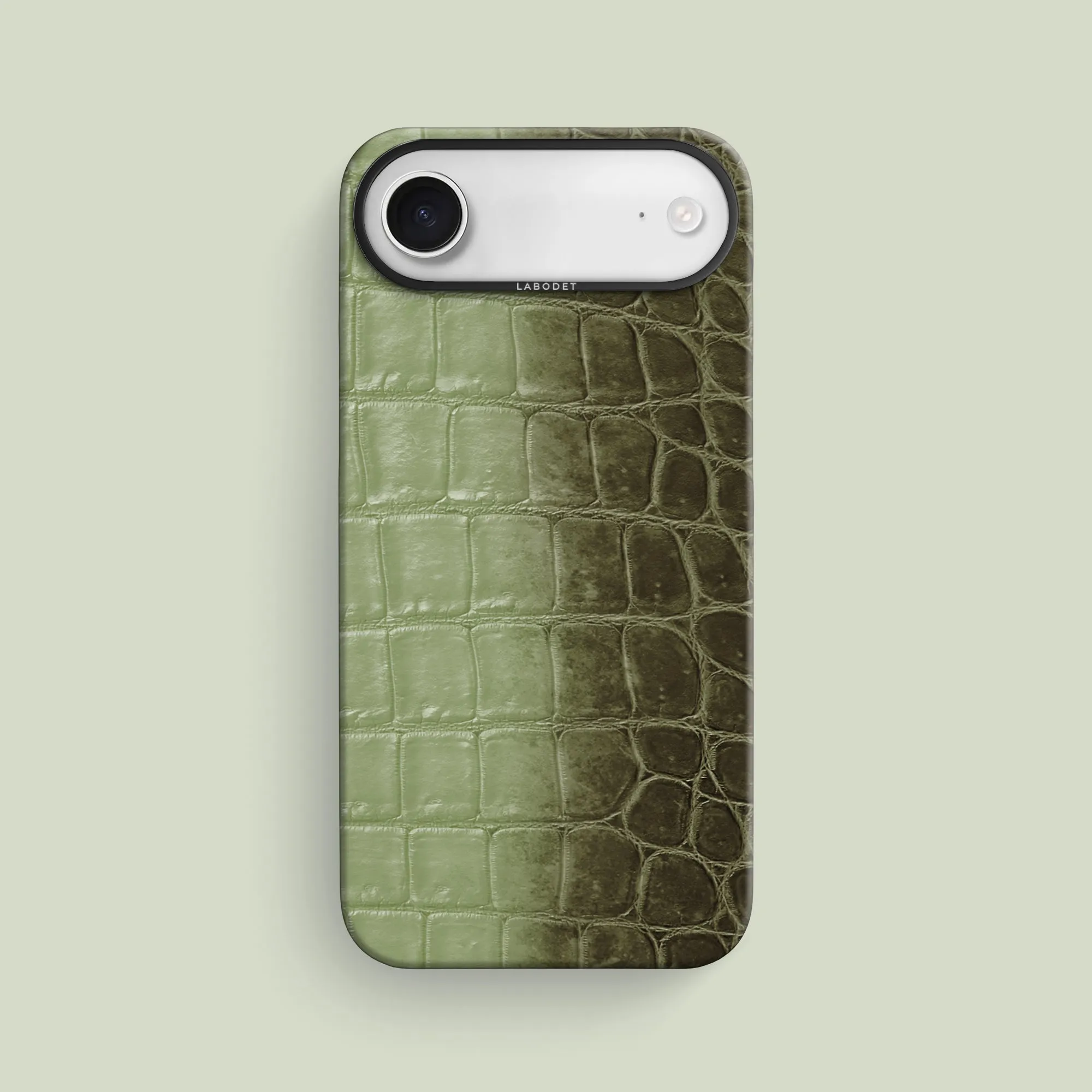 Slim Design Smooth Pattern Finish Classic Case Celadon Green For iPhone 17 Air In Himalayan Crocodile