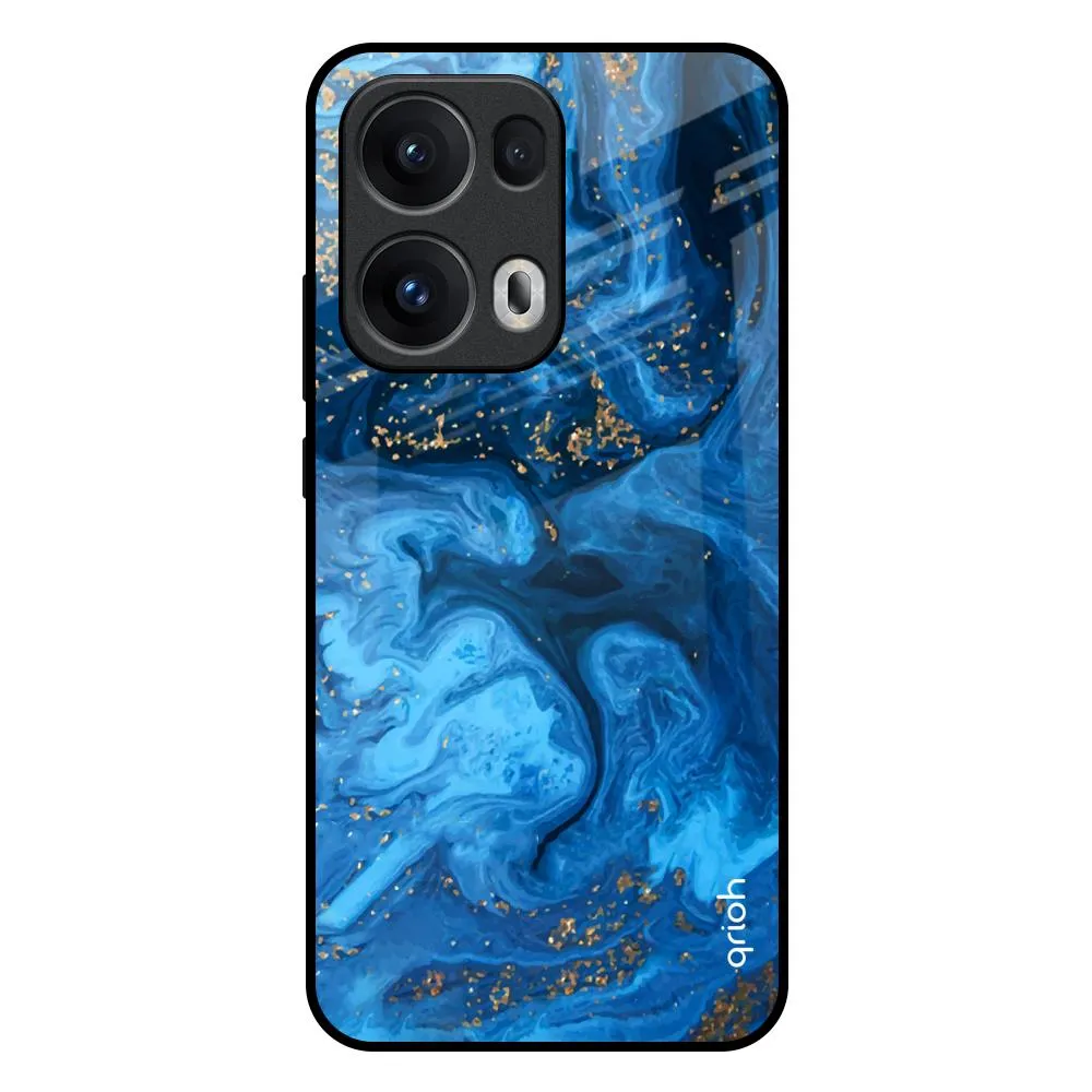 simple design Gold Sprinkle Glass Case for Oppo Reno13 Pro 5G