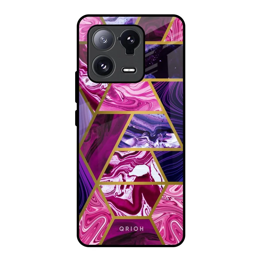 Electroplated Geometric Marble Glass Case for Mi 13 Pro Luxury Texture