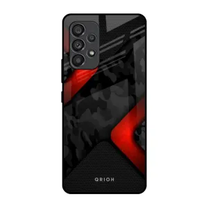 Hybrid Texture Design Matte Design Texture Modern Camo Abstract Glass Case for Samsung Galaxy A53 5G