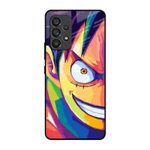 Monkey Wpap Pop Art Glass Case for Samsung Galaxy A53 5G Refined Form Dual Layer
