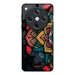 Premium Texture Design Retro Gorgeous Flower Glass Case for Oppo Find X8 5G