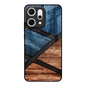 Wooden Tiles Glass Case for Oppo Reno14 5G Matte Texture Surface