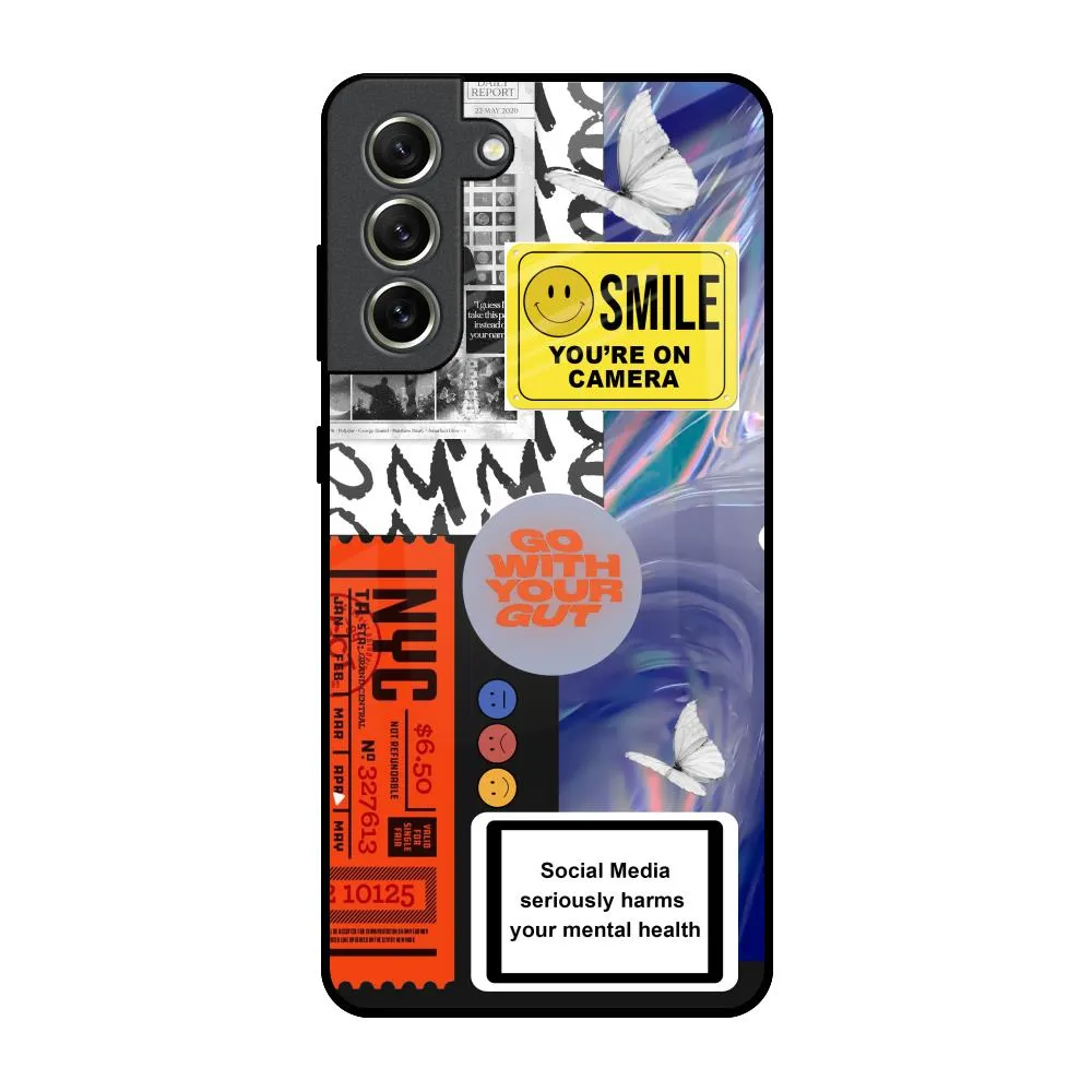 Urban Accessory Smile for Camera Glass Case for Samsung Galaxy S21 FE 5G