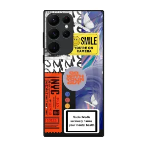 Portable Layer Smile for Camera Glass Case for Samsung Galaxy S22 Ultra 5G