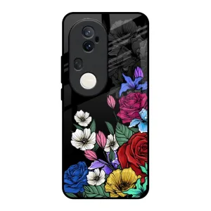 Soft Feelings Rose Flower Bunch Art Glass Case for Vivo T4 Ultra 5G
