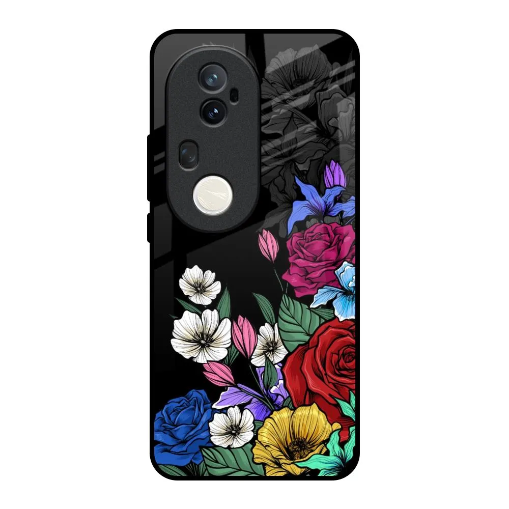 Soft Feelings Rose Flower Bunch Art Glass Case for Vivo T4 Ultra 5G