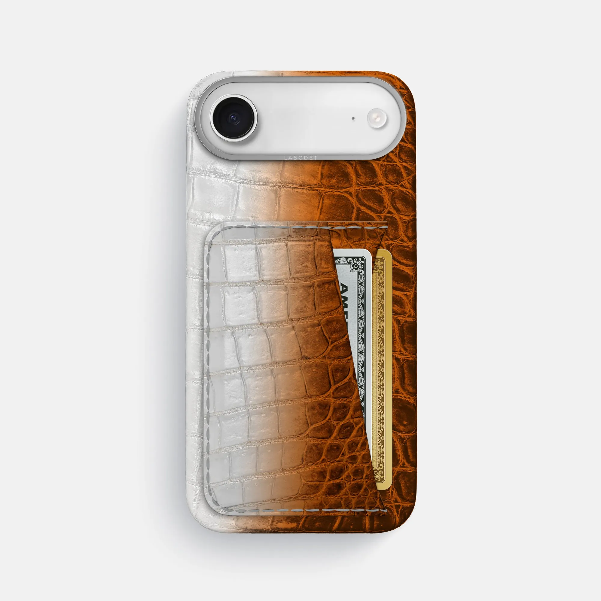 Double Card Case For iPhone 17 Air In Himalayan Crocodile Protective Corners Comfort Use